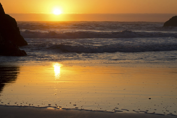 海洋日落背景
