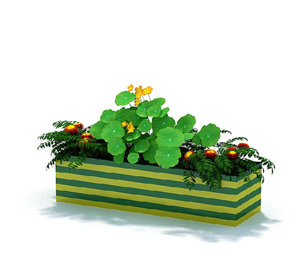 清新绿植盆栽3d模型