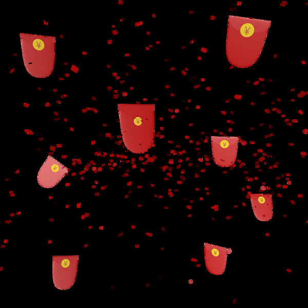 红色3D春节红包C4D活动满减红包素材
