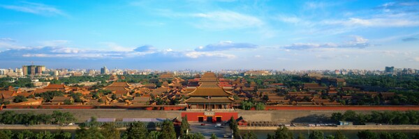 北京风光巨幅故宫全景图片