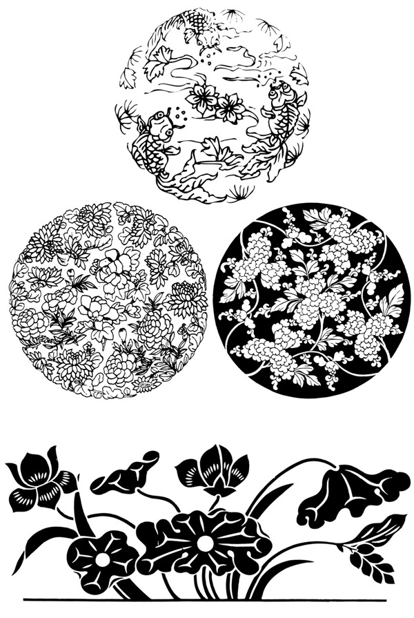 矢量中国传统纹样素材设计免费下载