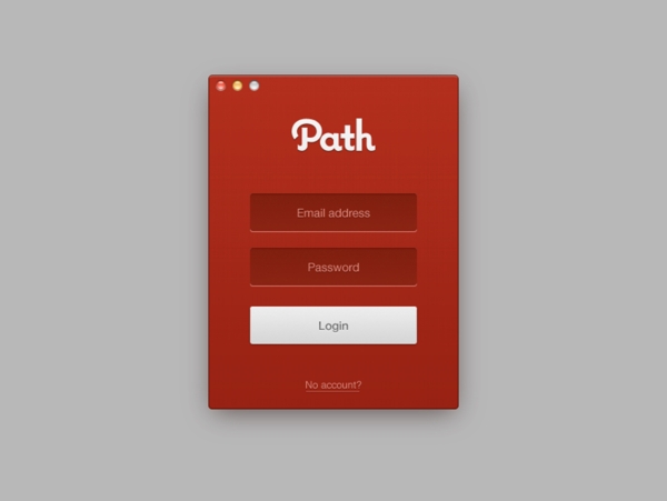Path登录框设计图PSD素材