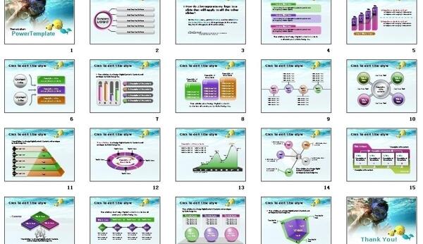 旅游潜水PPT图片
