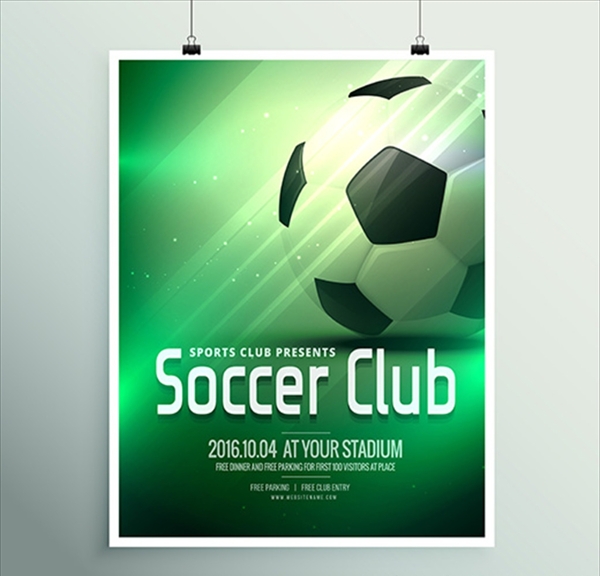 足球比赛培训俱乐部海报