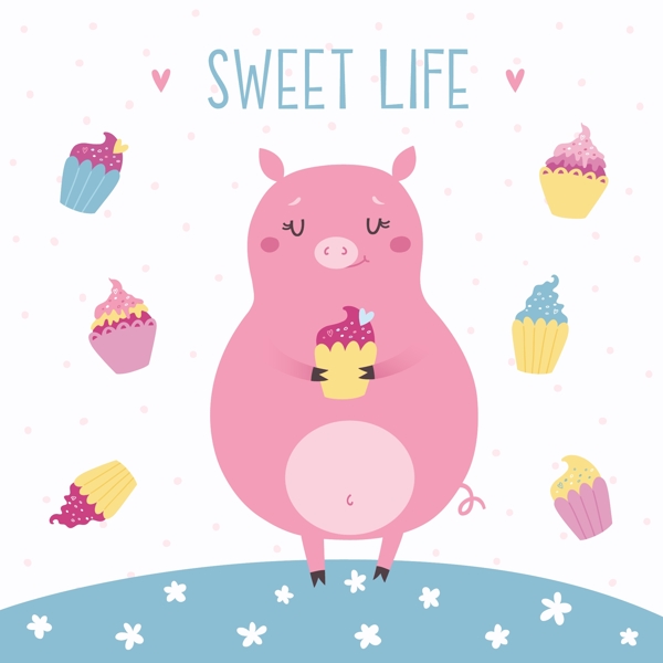 小猪与蛋糕的甜蜜生活