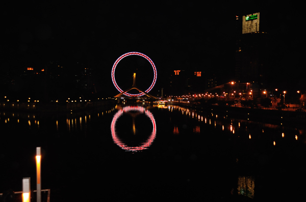 夜晚摩天轮风景图片