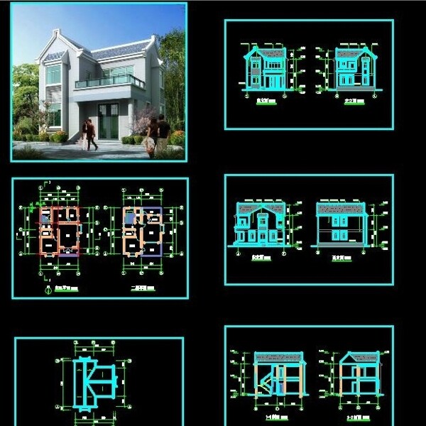 精致别墅图纸图片