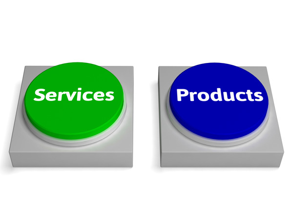 产品服务按钮显示的产品或服务