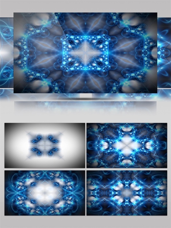 蓝色花蕊光束高清视频素材