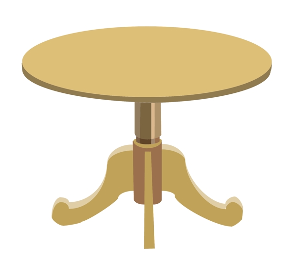 家具木质圆形桌子