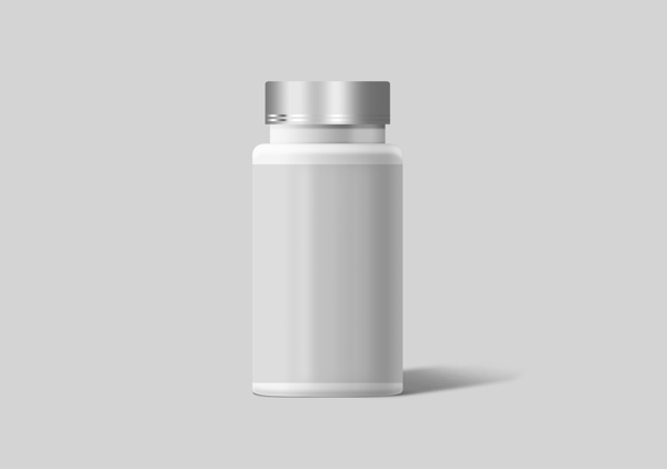 药品白色塑料瓶包装样机