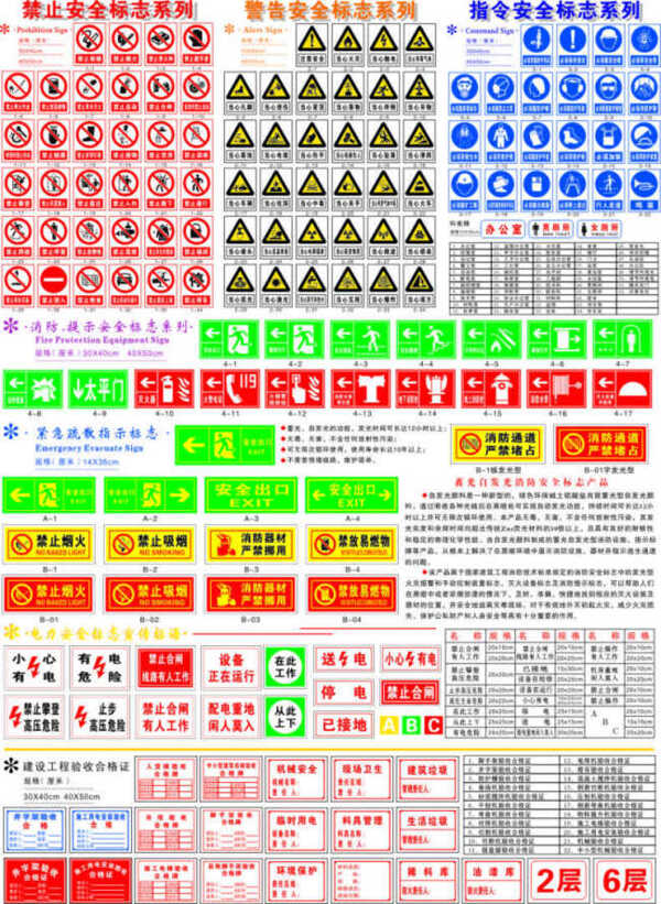 建筑安全标示