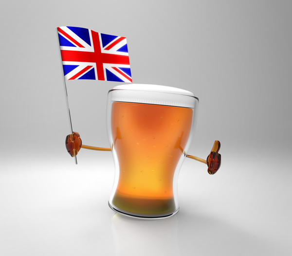 英国国旗与啤酒
