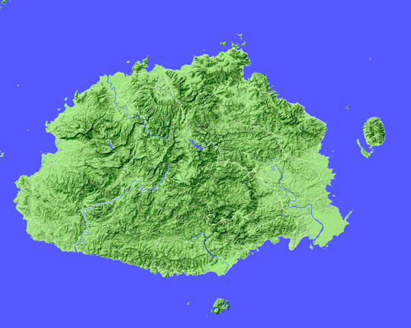 斐济地形图