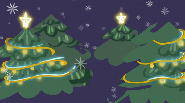 彩树圣诞树背景设计