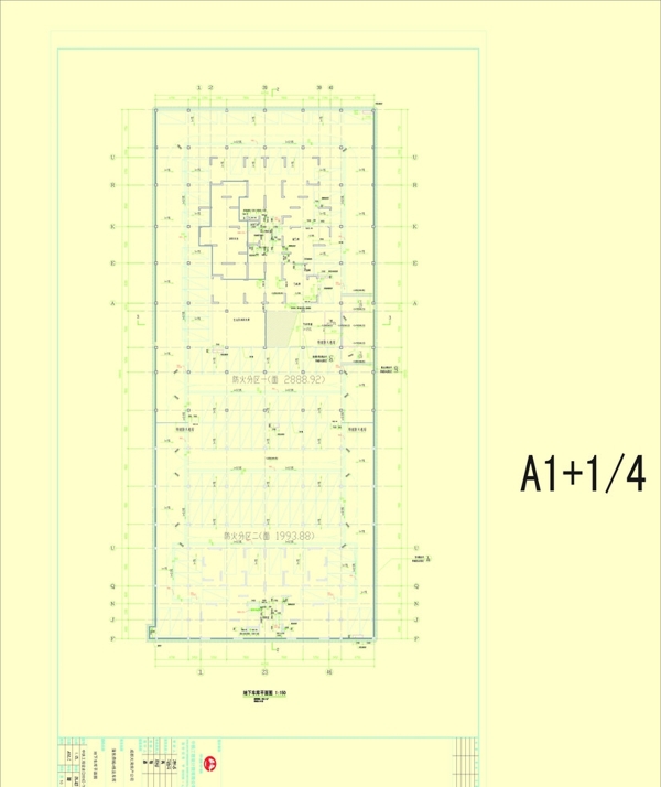 地下车库规划CAD图图片