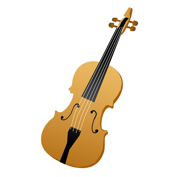 手绘乐器小提琴乐器插画