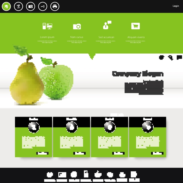 绿色网站设计模板