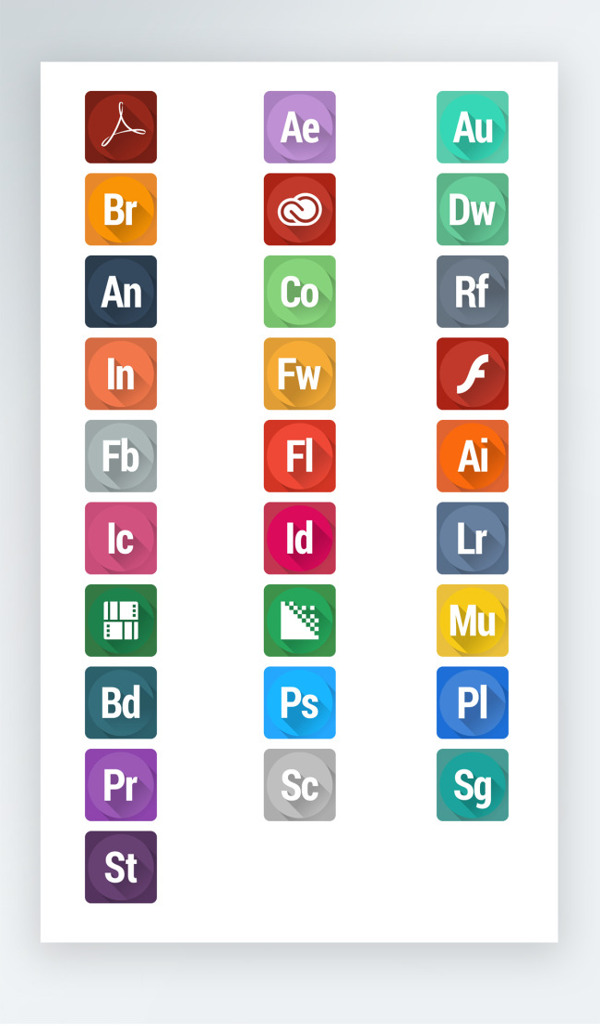 adobe软件图标彩色图标元素PGN