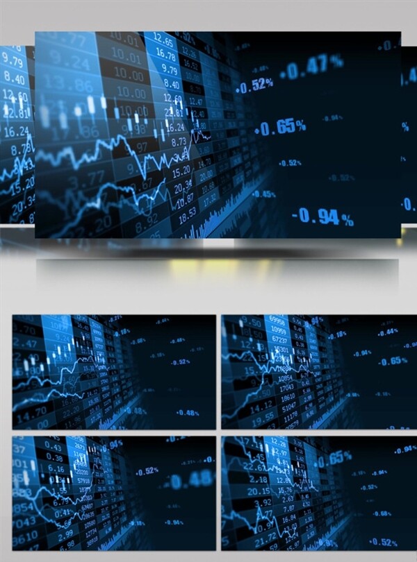 股票数据变化视频素材