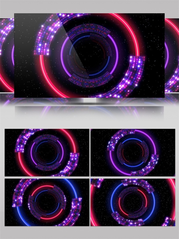 紫色星际光环视频素材