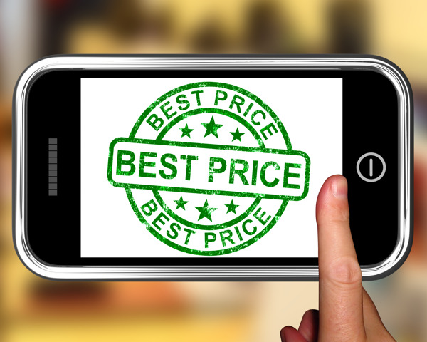 智能手机上显示在线折扣最好的价格