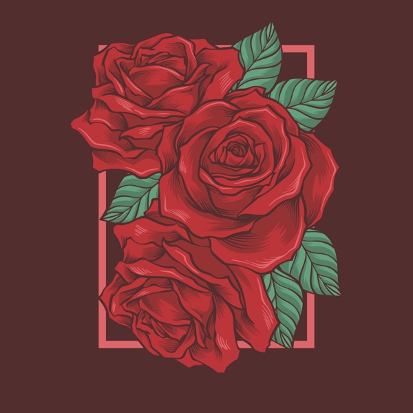 红色玫瑰背景
