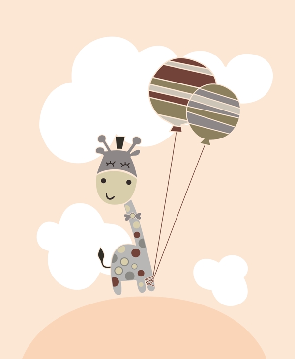 气球小鹿
