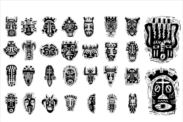 非洲面具图片