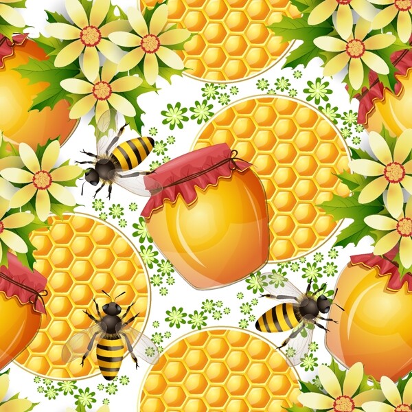 鲜花蜂蜜背景
