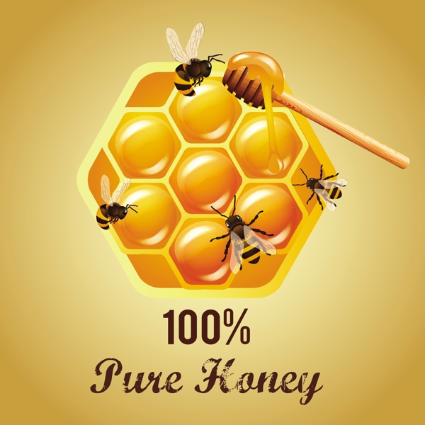 自然蜂蜜促销广告