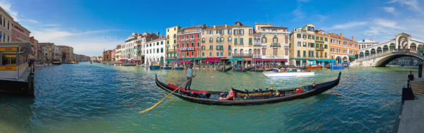 威尼斯水城全景宽幅高图片