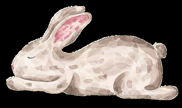卡通软萌兔兔装饰图案