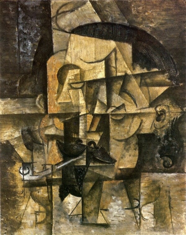 1912Lepo濡昬西班牙画家巴勃罗毕加索抽象油画人物人体油画装饰画