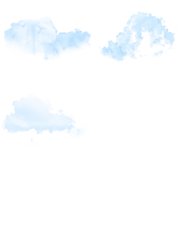 白色蓝色实质感云云彩装饰图案素材背景套图