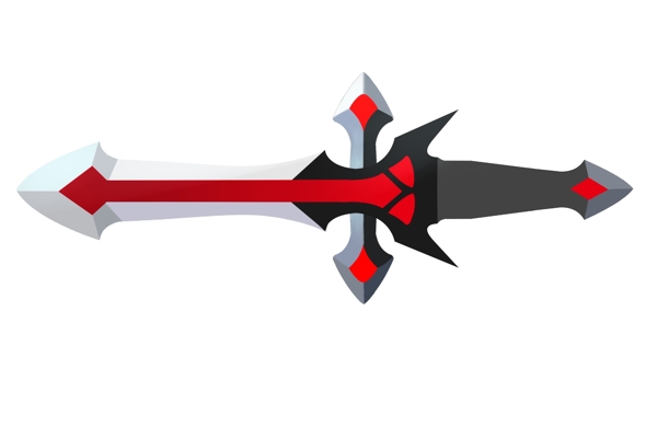 红色武器宝剑插画