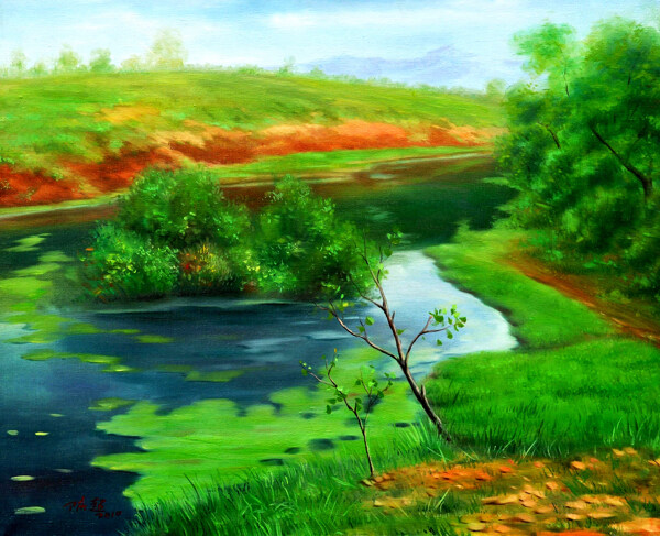 绿野仙踪油画图片