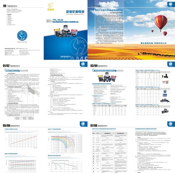 金骆驼蓄电池画册图片