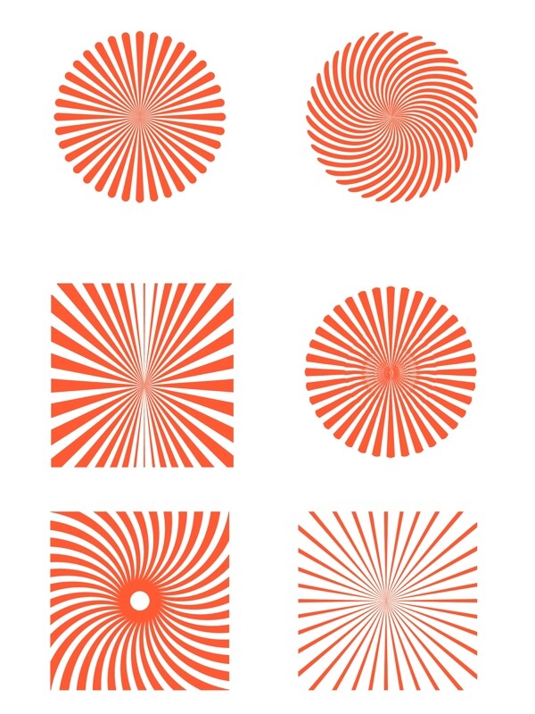 橙色科技几何图案素材矢量AI