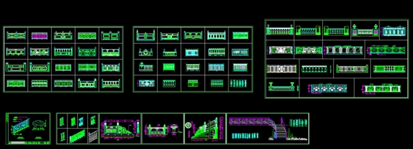 CAD栏杆图例