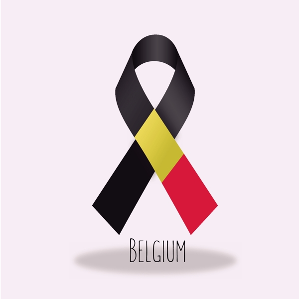 比利时国旗丝带设计