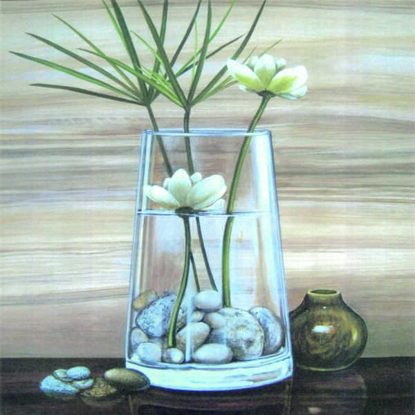 玻璃花瓶中的花朵