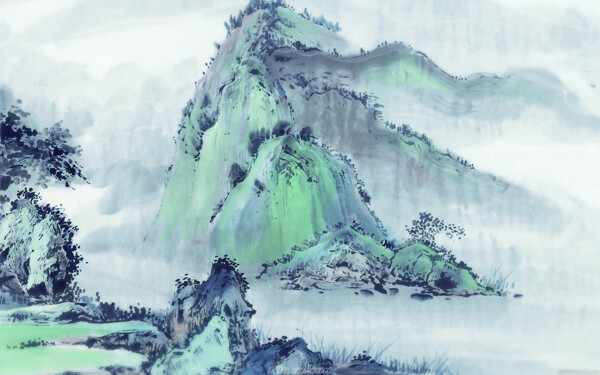 山水水墨画