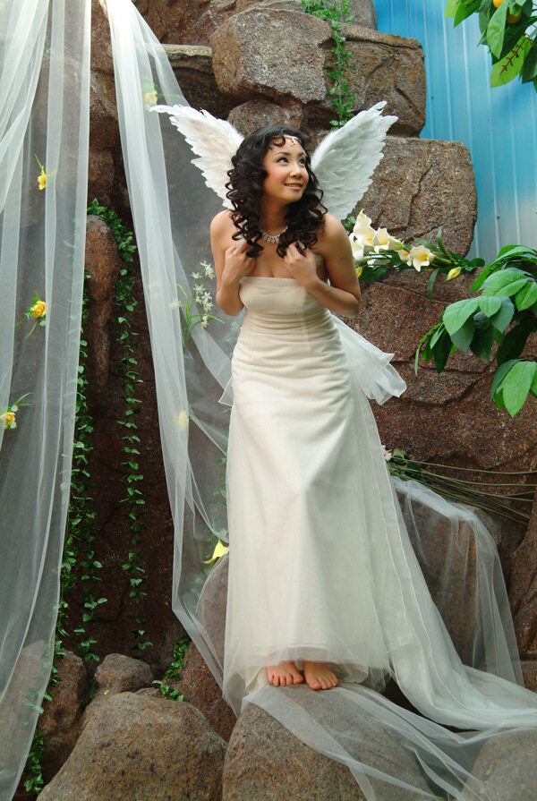婚纱样片羽翼天使图片