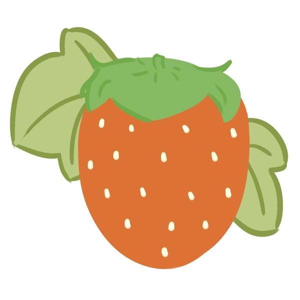 橘色水果草莓系列