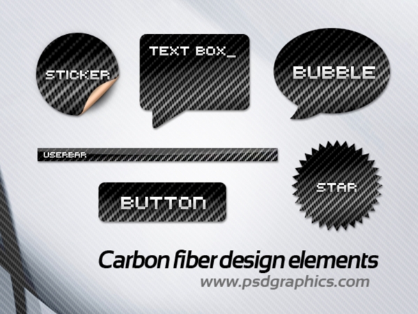 碳纤维的界面设计元素psd