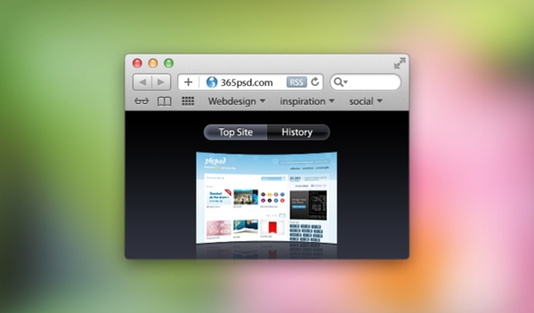 干净简单的Safari窗口浏览器PSD
