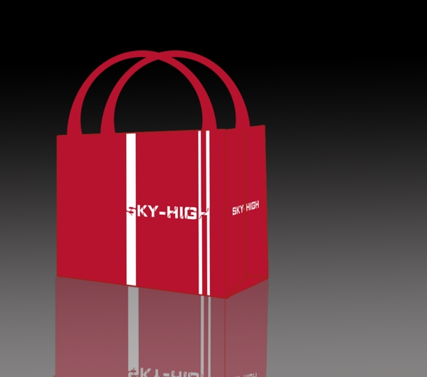 袋子红色手拎高档包装袋商业
