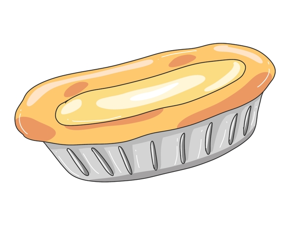 黄色的蛋挞装饰插画