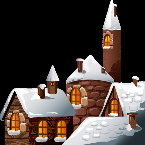 圣诞装饰雪屋